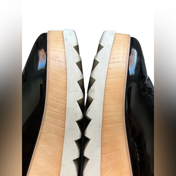 Aldo retro oxford platforms black patent leather lace up platform shoes  sz 7 - Picture 8 of 10